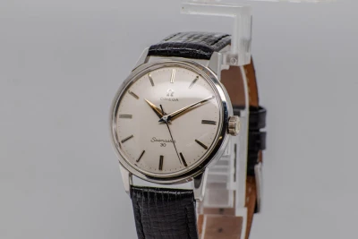 Omega Classic Silver Dial Manual Wind Watch in Stainless Steel